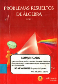 Varios Autores — Problemas resueltos de Álgebra