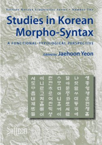 Yeon Jaehoon — Studies in Korean morpho-syntax: A Functional-typological Perspective