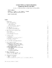 Casalbuoni R. — Lecture notes in superconductivity: Condensed matter and QCD