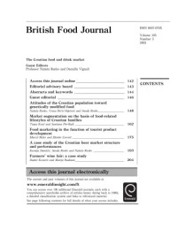 Natasa Renko, Daniella Vignali (editors) — British Food Journal - Vol. 105 No. 3 2003: The Croatian food and drink market