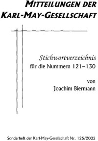 Joachim Biermann — Stichwortverzeichnis für die Nummern 121-130 der Mitteilungen der KMG