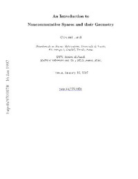 Landi G. — An Introduction to Noncommutative Spaces and their Geometry