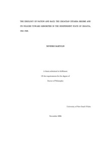 Nevenko Bartulin — The ideology of nation and race: the Croatian Ustasha regime and its policies toward minorities in the independent state of Croatia, 1941-1945