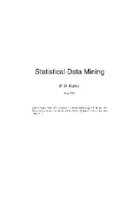 Ripley BD — Statistical Data Mining