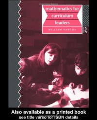 Bill Rawson — Mathematics for Curriculum Leaders (Primary Inset)