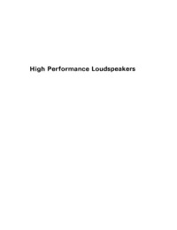Martin Colloms — High performance loudspeakers