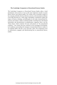 Neil Lazarus — The Cambridge Companion to Postcolonial Literary Studies