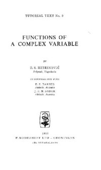 Mitrinovic D.S., Barnes E.S., Radok J.R.M. — Functions of a complex variable (problem book, Tutorial Text 2)