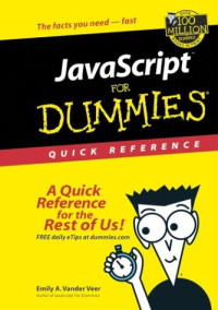 Emily A. Vander Veer — JavaScript For Dummies Quick Reference