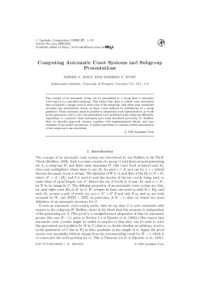 Bob Caviness (Editor) — Journal of Symbolic Computation, Volume 27, issues 1-6 27 1-6