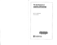 Roy D'Andrade — The Development of Cognitive Anthropology