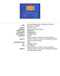 April Winstock — The Practical Management of Eating and Drinking Difficulties in Children