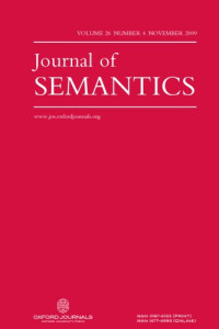 Oxford University Press — Journal of Semantics, volume 26, Issue 4, 2009 26 4