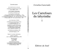 Cornelius Castoriadis — Les carrefours du labyrinthe