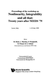 M. Boiti — Proceedings of the Workshop on Nonlinearity, Integrability and All That--Twenty Years After NEEDS '79