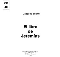 Jacques Briend; Nicolas Darrical (tr.) — El Libro de Jeremias