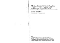 Robert H. Bishop — Modern Control Systems Analysis and Design Using Matlab
