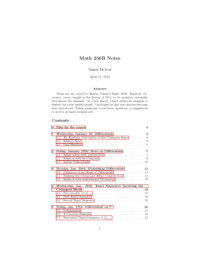 Martin Olsson, notes taken by James McIvor — Math 256B Notes