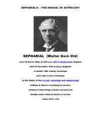 Sepharial — The Manual of Astrology - Book II: The Reading of a Horoscope