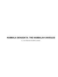 S. L. Macgrefor Mathers — The Kabbalah Unveiled