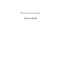 Romyar Sharifi — Homological Algebra