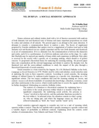 Dr. D.Sudha Rani — Nil Durpan: A Social Semiotic Approach