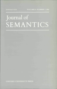 Oxford University Press — Journal of Semantics, Volume 8, Issue 3,1991 8 3