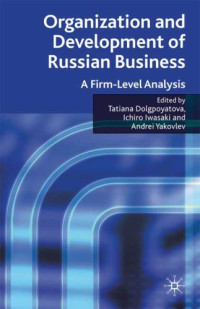 Tatiana Dolgopyatova, Ichiro Iwasaki, Andrei Yakovlev — Organization and Development of Russian Business - A Firm-Level Analysis