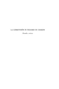 Julio Meinvielle — La cosmovisión de Teilhard de Chardin