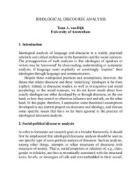 Van Dijk Teun A. — Ideological Discourse Analysis
