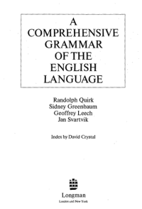 A Comprehensive Grammar of the English Language | Randolph Quirk ...