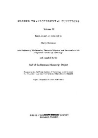 Arthur Erdelyi — Higher transcendental functions 2