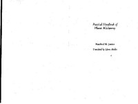 Manfred M. Junius — Practical Handbook of Plant Alchemy