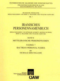 Nicholas Sims-Williams — Bactrian Personal Names