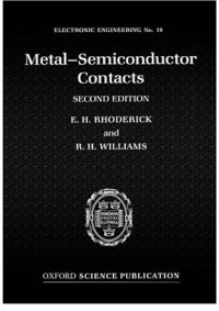 Rhoderick E.H., Williams R.H. — Metal-semiconductor contacts