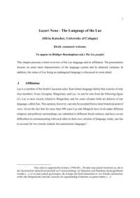 Kutscher S. — Lazuri Nena - The Language of the Laz
