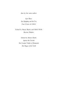 Isaiah Berlin — The Sense of Reality