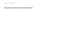 Sarah Cunningham; Peter Moor; Araminta Crace — Cutting Edge: Pre-Intermediate Wordlist (3rd Edition)