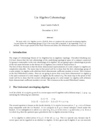Juan Camilo Fiallo Rodriguez — Lie Algebra Cohomology