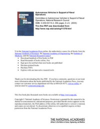  — Autonomous Vehicles in Support of Naval Operations Naval Studies Board 2005 г
