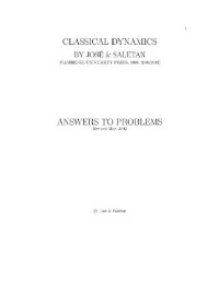 Jose, Saletan. — Solution manual for Classical dynamics. A contemporary approach