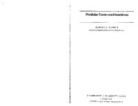 Robert Alexander Rankin — Modular forms and functions
