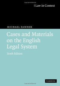 Michael Zander — Cases and materials on the English legal system