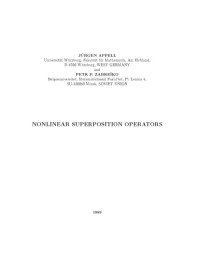 Appell J. Zabrejko, P.P — nonlinear superposition operators