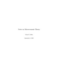 Miller N.H. — Notes on microeconomic theory