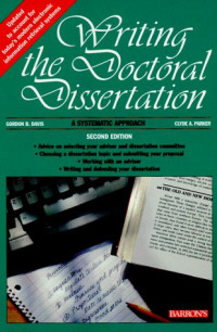 Gordon B. Davis, Clyde A. Parker — Writing the Doctoral Dissertation