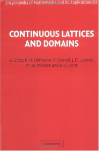 G. Gierz, K. H. Hofmann, K. Keimel, J. D. Lawson, M. Mislove, D. S. Scott — Continuous lattices and domains