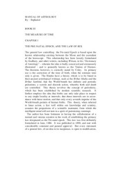 Sepharial — The Manual of Astrology - Book III: The Measure of Time