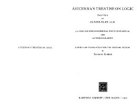 F. Zabeeh — Avicenna's Treatise on Logic, Part One of Danesh-Name Alai: A concise philosophical Encyclopaedia and Autobiography (Pt. 1)