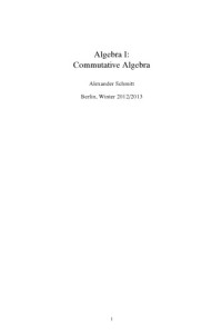 Schmitt A — Algebra 1. Commutative algebra